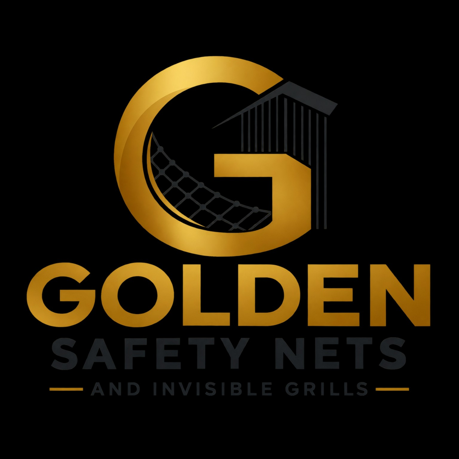 GOLDEN SAFETY NETS AND INVISIBLE GRILLS logo